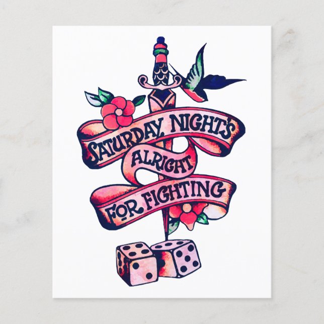 Saturday Night's Alright For Fighting  (Front)
