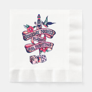 Saturday Night's Alright For Fighting Napkin