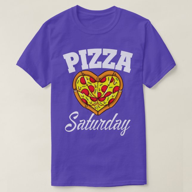 Saturday Pizza Night Funny Pizza Lover Fast Food 1 T-Shirt (Design Front)