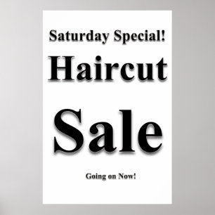 Saturday Special Haircut Sale Beauty Salon Poster