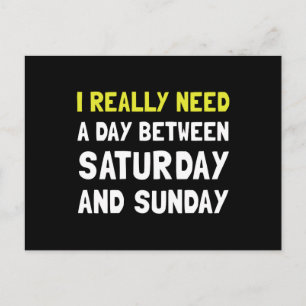 Saturday Sunday Postcard