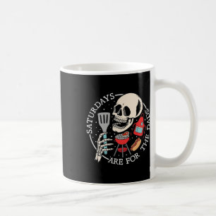 Saturdays Are For The Dads Funny Skeleton Bbq Dad Coffee Mug