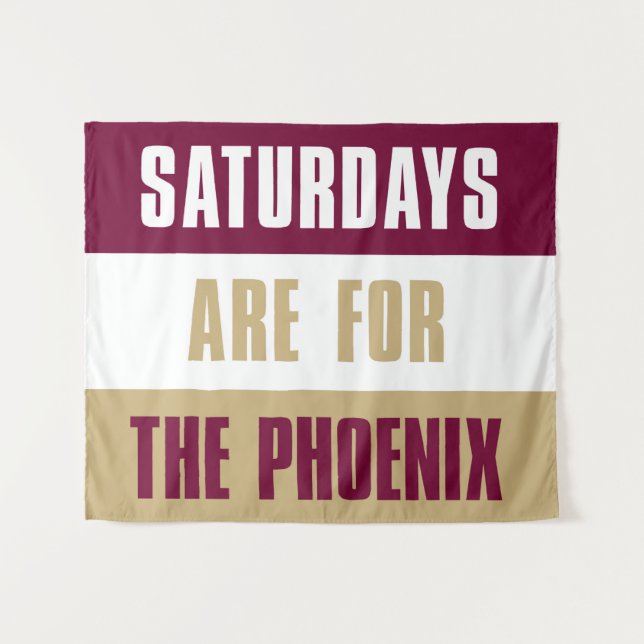 Saturdays are for The Phoenix, Elon University Tapestry (Front (Horizontal))