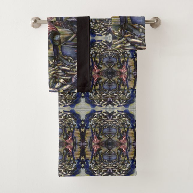 Saturday's Blessings, Harbour Island, Bahamas Bath Towel Set (Insitu)