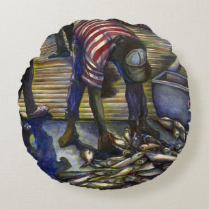 Saturday's Blessings, Harbour Island Round Cushion