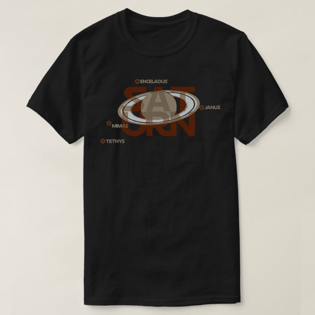 Saturn and her moons T-Shirt (Design Front)