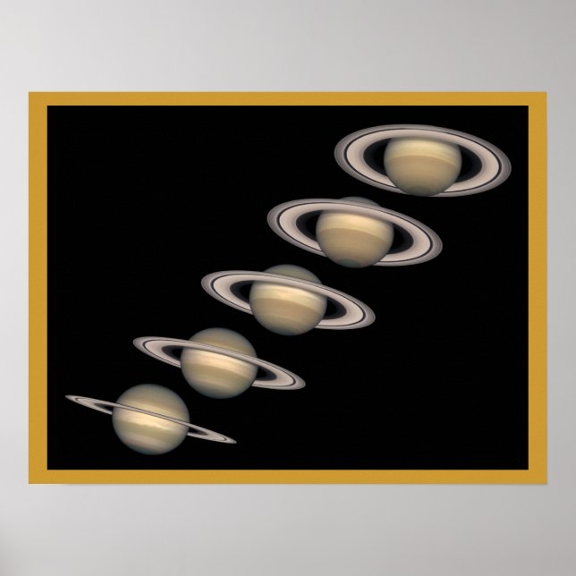Saturn and Rings Poster (Front)