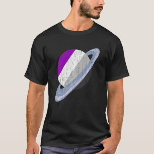 Saturn Asexuality Flag Lgbt Ace Pride Month Equali T-Shirt