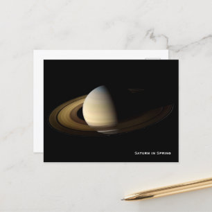 Saturn at Spring Equinox, Cassini-Huygens Postcard