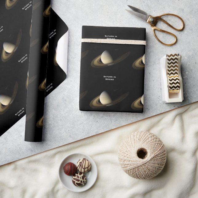 Saturn at Spring Equinox, Cassini-Huygens Wrapping Paper (Crafts)