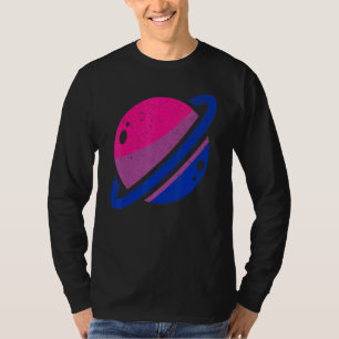 Saturn Bi Pride Lgbt Bisexuality Flag Equality Bis T-Shirt