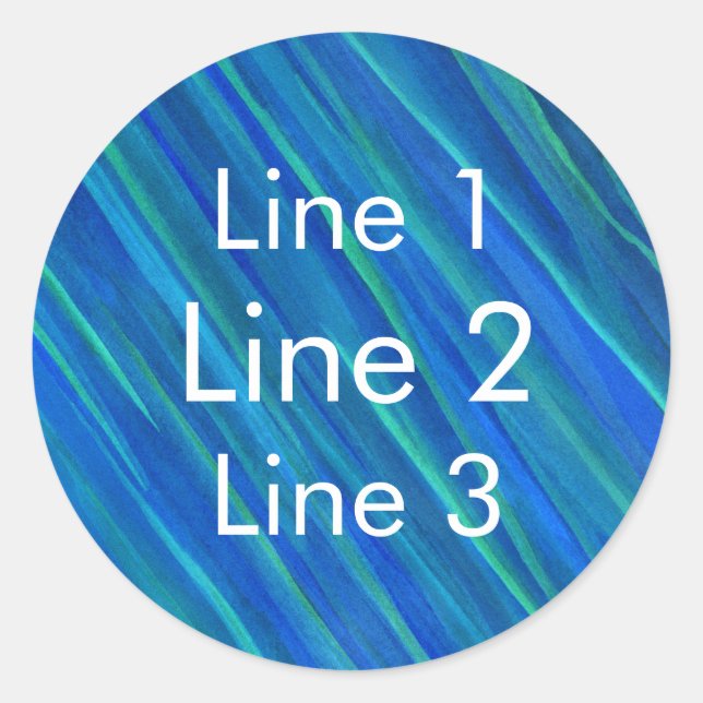 Saturn Blue Classic Round Sticker (Front)