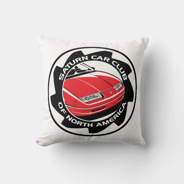 Saturn Car Club 16 inch Square Pillow (Front)
