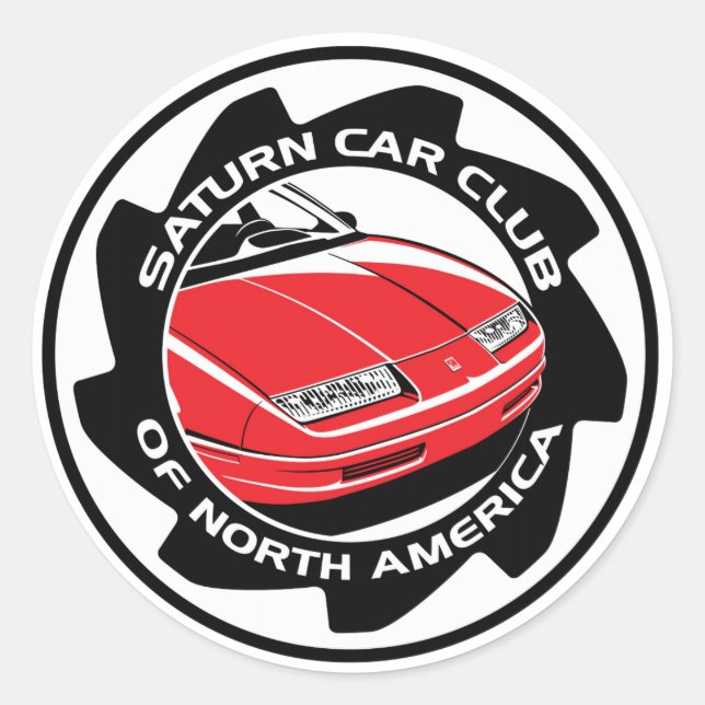 Saturn Car Club of North America 3" round sticker (Front)