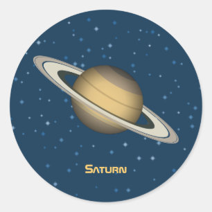Saturn Classic Round Sticker