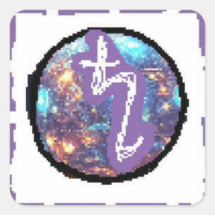 Saturn Day Square Sticker