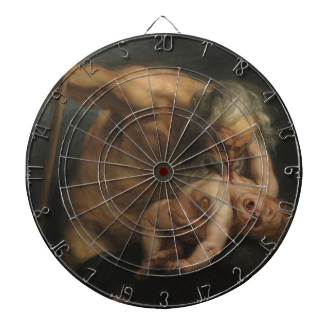 Saturn Devouring his Son (by Rubens) Dartboard (Front)