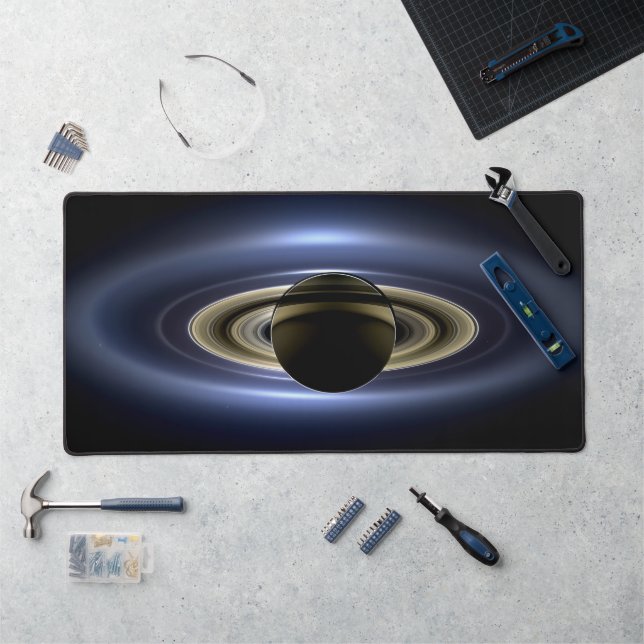 Saturn Eclipsed the Sun from Cassini Orbiter   Desk Mat (Workstation)