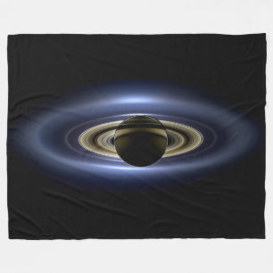 Saturn Eclipsed the Sun from Cassini Orbiter   Fleece Blanket