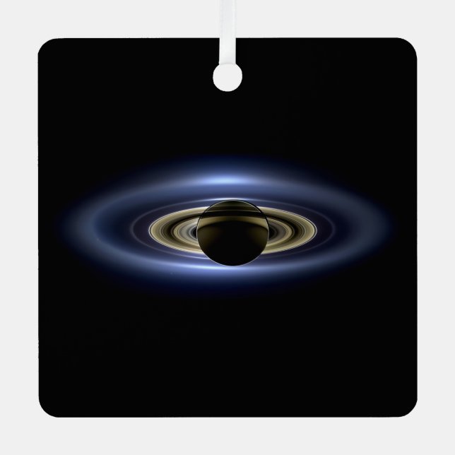 Saturn Eclipsed the Sun from Cassini Orbiter   Metal Tree Decoration (Front)