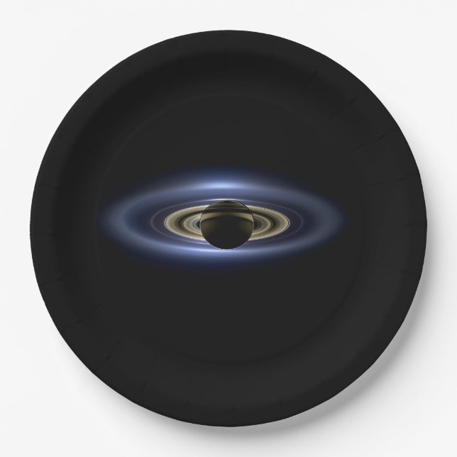 Saturn Eclipsed the Sun from Cassini Orbiter   Paper Plate (Front)