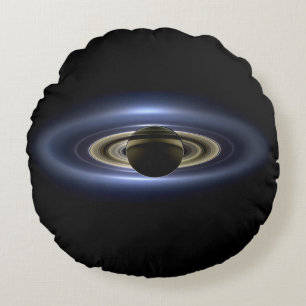 Saturn Eclipsed the Sun from Cassini Orbiter   Round Cushion
