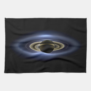 Saturn Eclipsed the Sun from Cassini Orbiter Tea Towel