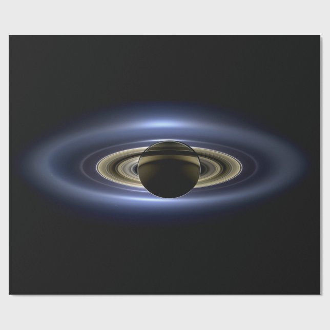 Saturn Eclipsed the Sun from Cassini Orbiter   Wrapping Paper (Flat)