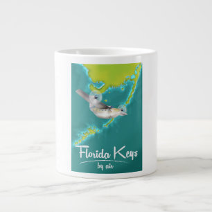 Saturn five Space Rocket Illustration Large Coffee Mug