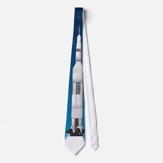 Saturn five Space Rocket Tie (Front)