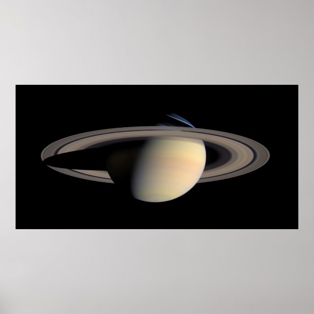 Saturn from Cassini Orbiter Poster (Front)