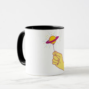 Saturn Lollipop Balloon Mug