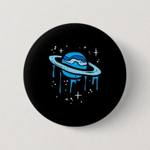 Saturn Melt cket Planet Space Solar System Men 6 Cm Round Badge