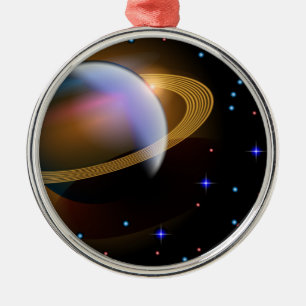 Saturn Metal Ornament