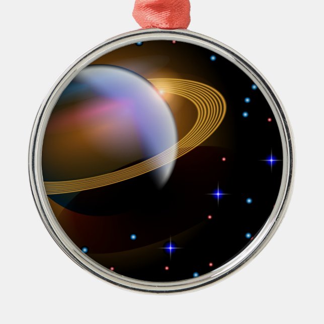 Saturn Metal Ornament (Front)