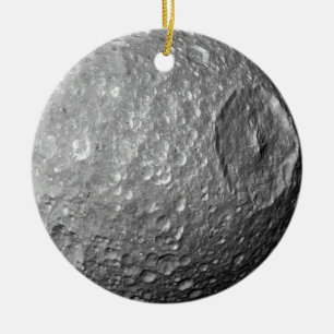 Saturn Moon Mimas Ceramic Tree Decoration