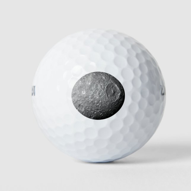 Saturn Moon Mimas Golf Balls (Front)