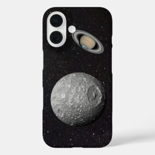 Saturn Moon Mimas Starry Sky iPhone 16 Case