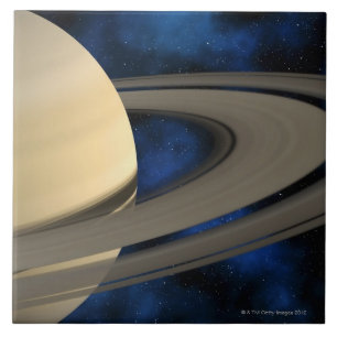 Saturn planet 2 ceramic tile