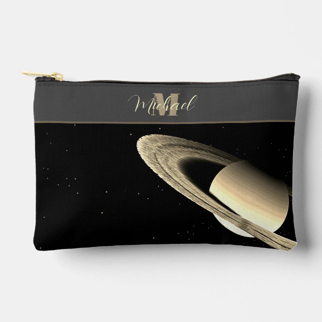 Saturn Planet Astronomy Nerd Accessories Accessory Pouch (Front)