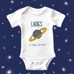 Saturn planet baby bodysuit