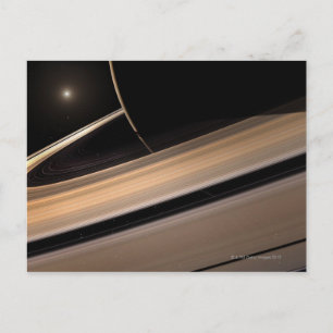 Saturn planet in solar system, close-up 3 postcard