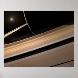 Saturn planet in solar system, close-up 3 poster
