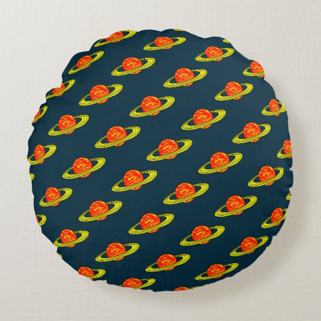 Saturn planet round cushion (Front)