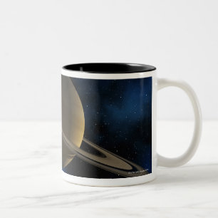 Saturn planet Two-Tone coffee mug