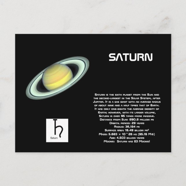 Saturn Postcard (Front)