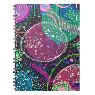Saturn’s Rings: Maximalist Abstract Art  Notebook
