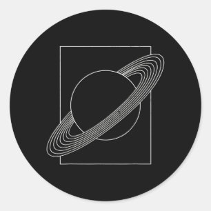 Saturn Solar System Planet Galaxy Astronomy Classic Round Sticker
