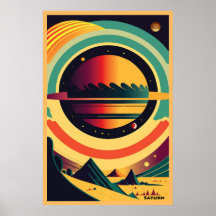 Saturn, Space poster