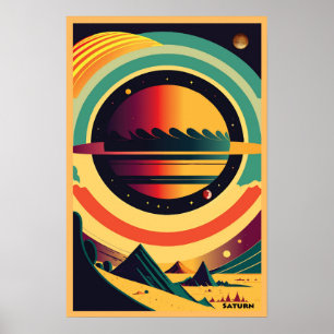 Saturn, Space poster
